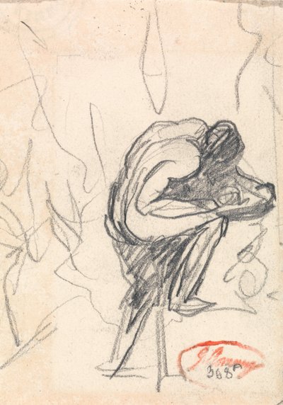 Figura in piedi, con un ginocchio piegato da George Romney